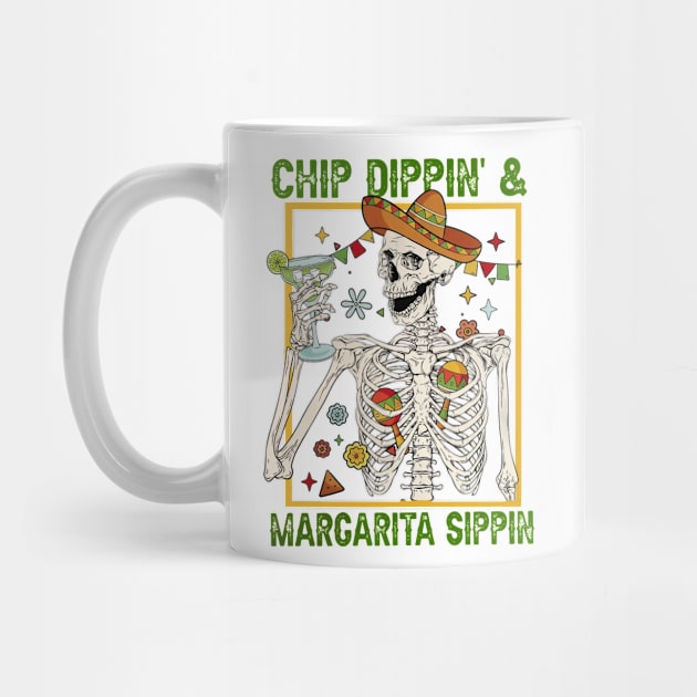 Chip Dippin' And Margarita Sippin' Funny Cinco de Mayo Men by Satansplain, Dr. Schitz